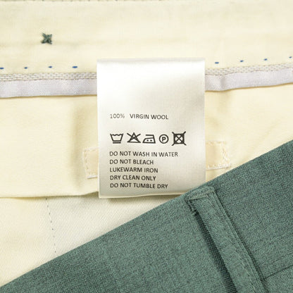 SALE｜GTA “BYRON L” ウールヴァージンウール100% ワンタックスラックス / SLIM FIT グリーン 46 | GUARDAROBA MILANO OFFICIAL STORE