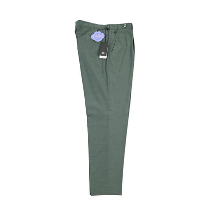 SALE｜GTA “BYRON” ポリエステル混ウール ワンタックスラックス / SLIM FIT グリーン 54 | GUARDAROBA MILANO OFFICIAL STORE