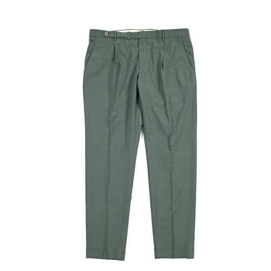SALE｜GTA “BYRON” ポリエステル混ウール ワンタックスラックス / SLIM FIT グリーン 54 | GUARDAROBA MILANO OFFICIAL STORE