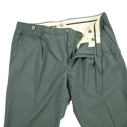 SALE｜GTA “BYRON” ポリエステル混ウール ワンタックスラックス / SLIM FIT グリーン 54 | GUARDAROBA MILANO OFFICIAL STORE