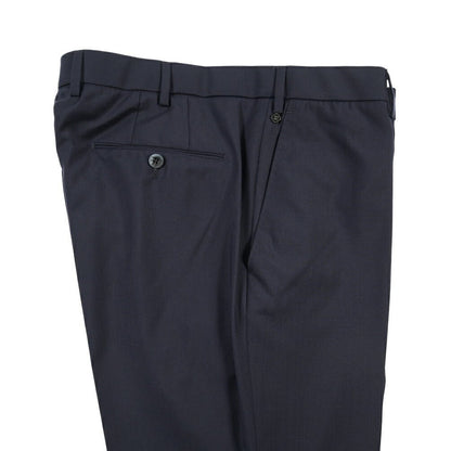 SALE｜GTA “FEDERICO SL” ヴァージンウール100% ウエストバンド付きノータックスラックス / SLIM FIT ネイビー 48 | GUARDAROBA MILANO OFFICIAL STORE