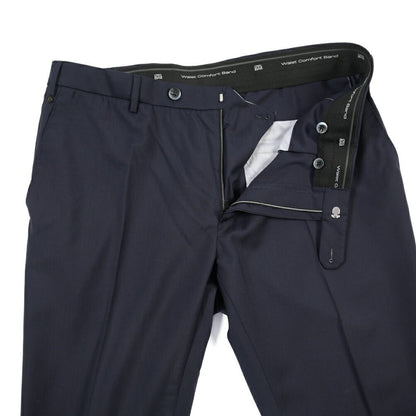 SALE｜GTA “FEDERICO SL” ヴァージンウール100% ウエストバンド付きノータックスラックス / SLIM FIT ネイビー 48 | GUARDAROBA MILANO OFFICIAL STORE