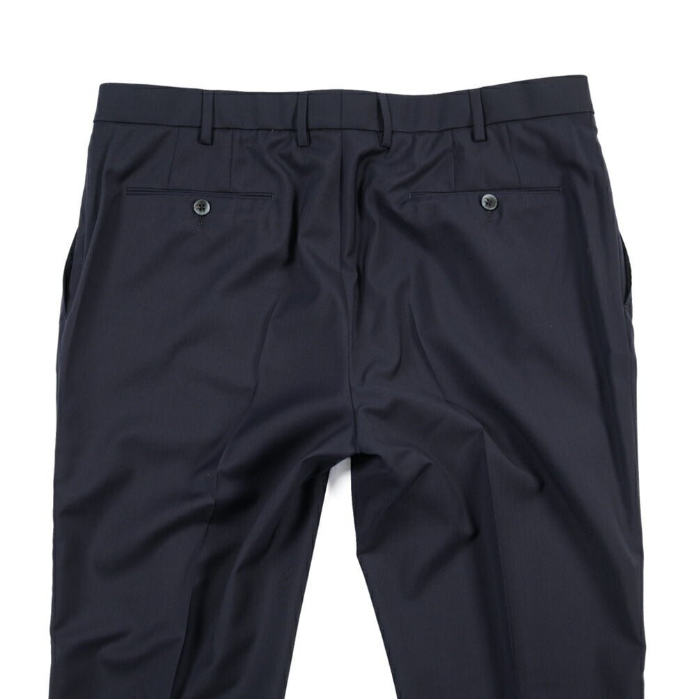 SALE｜GTA “FEDERICO SL” ヴァージンウール100% ウエストバンド付きノータックスラックス / SLIM FIT ネイビー 48 | GUARDAROBA MILANO OFFICIAL STORE