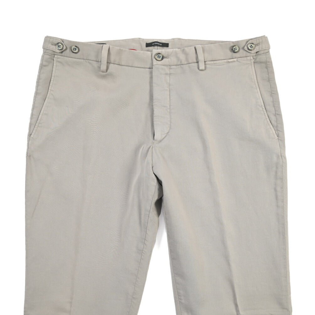 SALE｜GTA “GIORGIO TECH” コットンジャージー ノータックイージーパンツ / SLIM FIT グレージュ 52 | GUARDAROBA MILANO OFFICIAL STORE