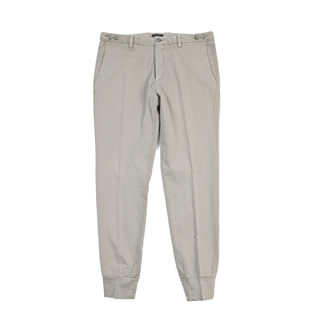 SALE｜GTA “GIORGIO TECH” コットンジャージー ノータックイージーパンツ / SLIM FIT グレージュ 52 | GUARDAROBA MILANO OFFICIAL STORE