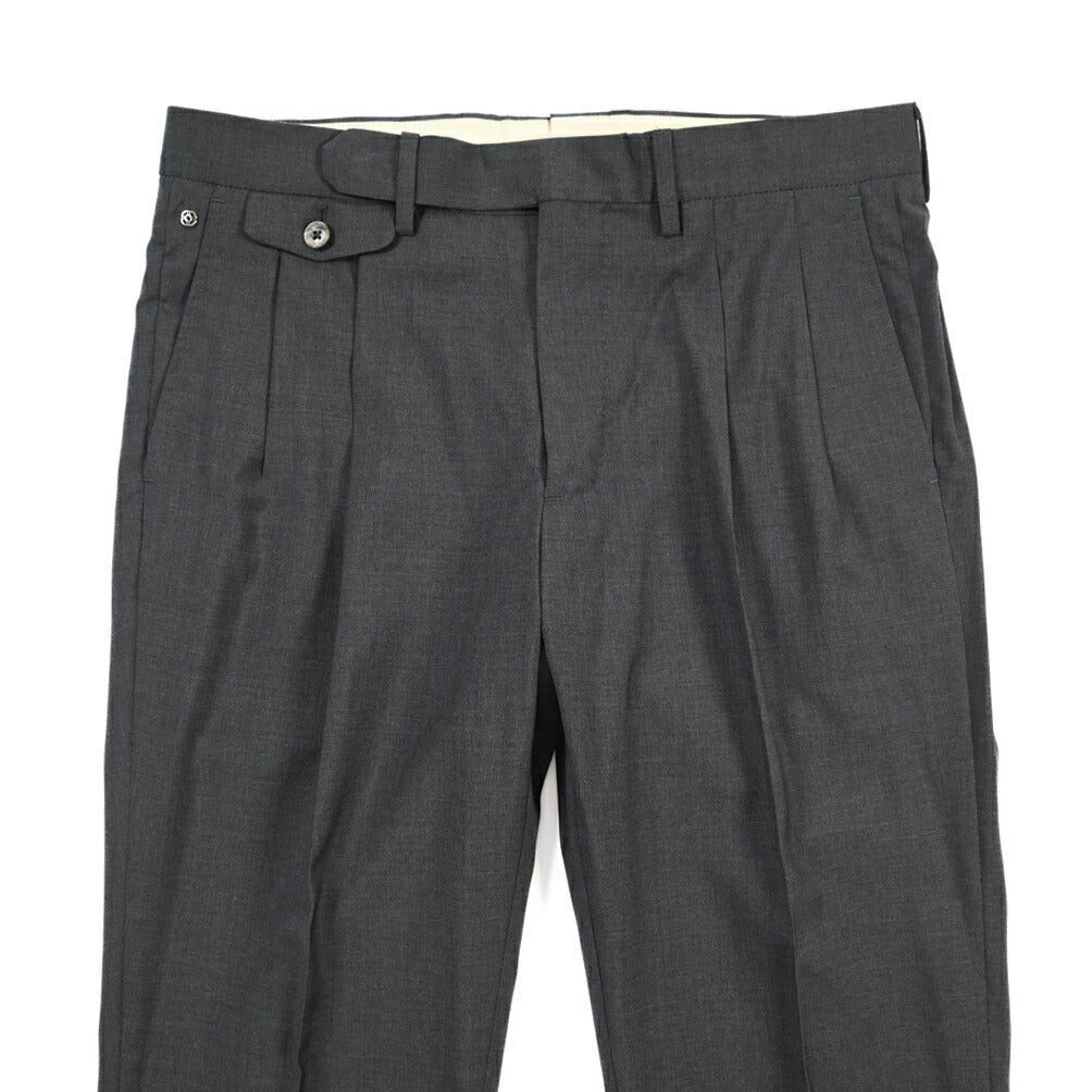 SALE｜GTA “HARRY” ウール100% ツータックスラックス / COMFORT FIT ダークグレー 48 | GUARDAROBA MILANO OFFICIAL STORE
