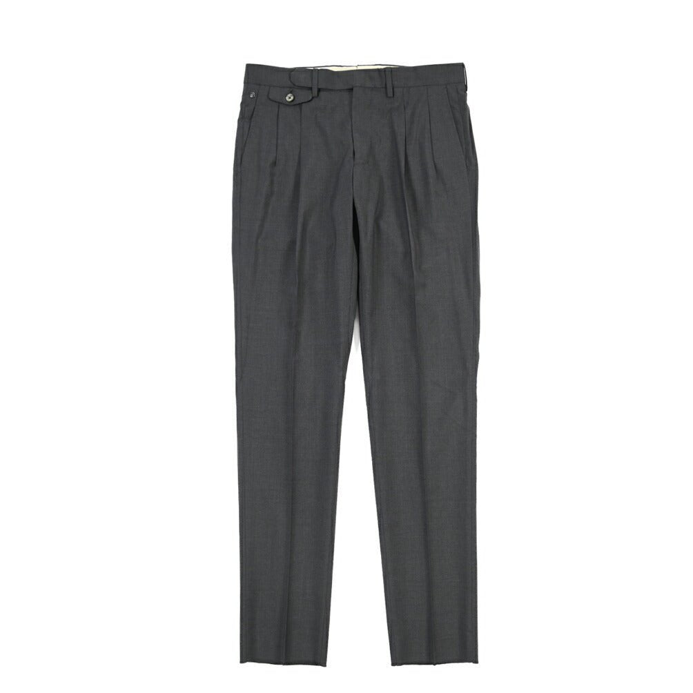 SALE｜GTA “HARRY” ウール100% ツータックスラックス / COMFORT FIT ダークグレー 48 | GUARDAROBA MILANO OFFICIAL STORE