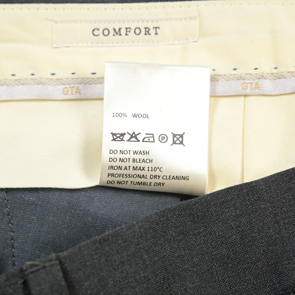 SALE｜GTA “HARRY” ウール100% ツータックスラックス / COMFORT FIT ダークグレー 48 | GUARDAROBA MILANO OFFICIAL STORE