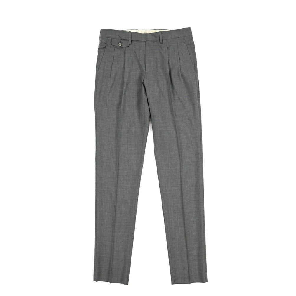 SALE｜GTA “HARRY” ウール100% ツータックスラックス / COMFORT FIT グレー 46 | GUARDAROBA MILANO OFFICIAL STORE