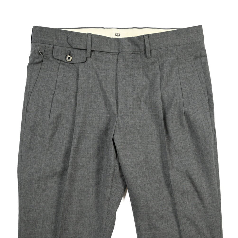 SALE｜GTA “HARRY” ウール100% ツータックスラックス / COMFORT FIT グレー 46 | GUARDAROBA MILANO OFFICIAL STORE