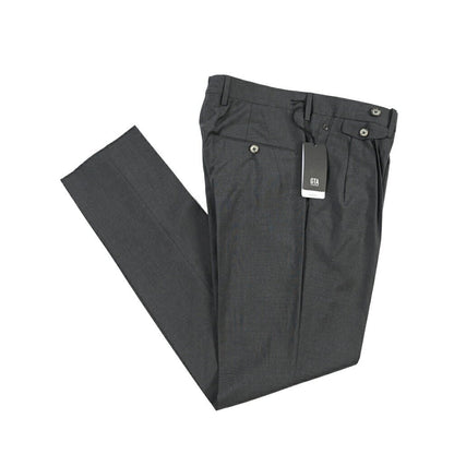 SALE｜GTA “HARRY” ウール100% ツータックスラックス / COMFORT FIT ダークグレー 48 | GUARDAROBA MILANO OFFICIAL STORE