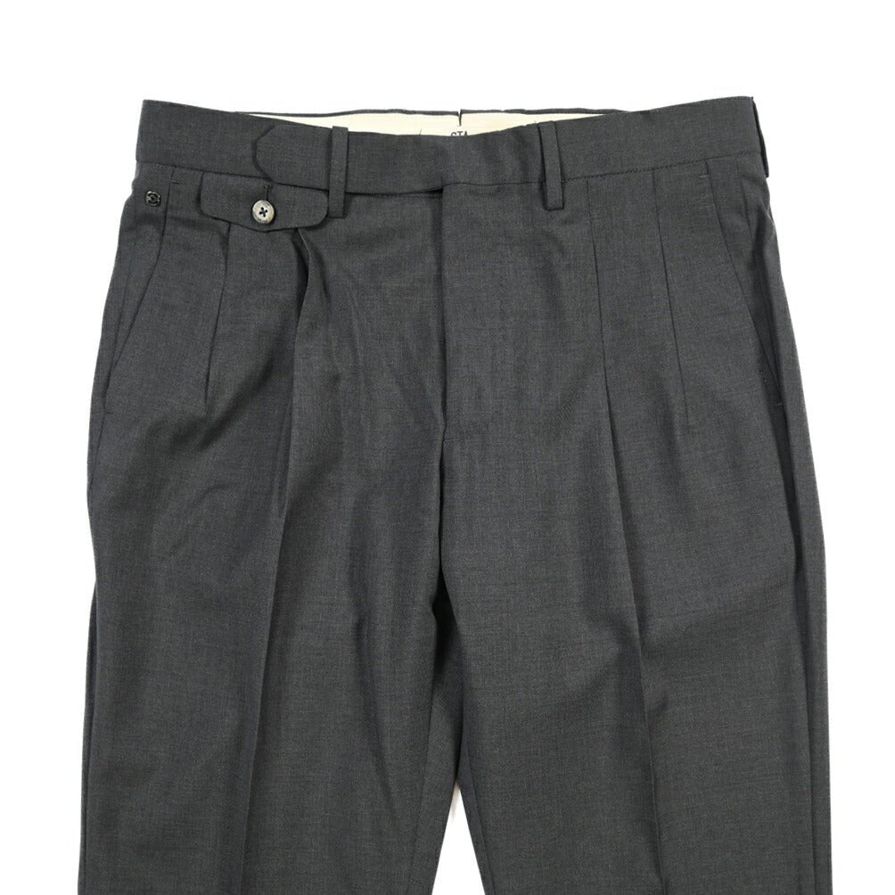 SALE｜GTA “HARRY” ウール100% ツータックスラックス / COMFORT FIT ダークグレー 48 | GUARDAROBA MILANO OFFICIAL STORE