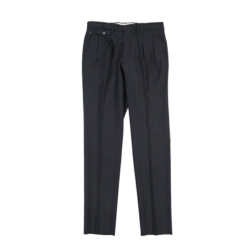 SALE｜GTA “HARRY” ウール100% ツータックスラックス / COMFORT FIT ネイビー 46 | GUARDAROBA MILANO OFFICIAL STORE