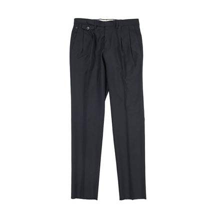 SALE｜GTA “HARRY” ウール100% ツータックスラックス / COMFORT FIT ネイビー 46 | GUARDAROBA MILANO OFFICIAL STORE