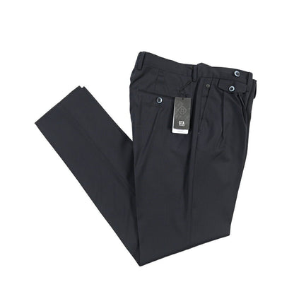 SALE｜GTA “HARRY” ウール100% ツータックスラックス / COMFORT FIT ネイビー 46 | GUARDAROBA MILANO OFFICIAL STORE
