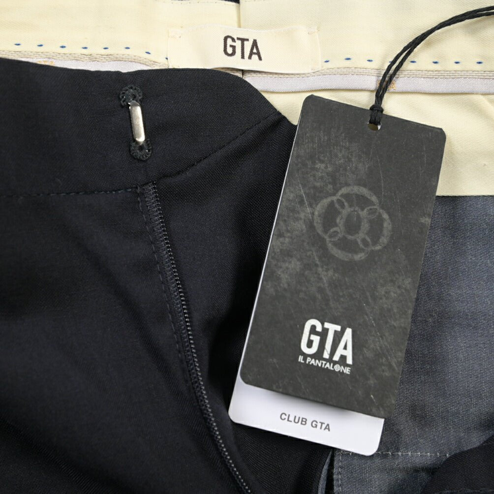 SALE｜GTA “HARRY” ウール100% ツータックスラックス / COMFORT FIT ネイビー 46 | GUARDAROBA MILANO OFFICIAL STORE