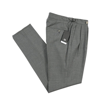 SALE｜GTA “HERRICK” ウール100% ツータックスラックス / COMFORT FIT グレー 46 | GUARDAROBA MILANO OFFICIAL STORE