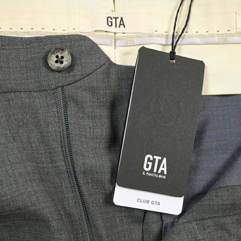 SALE｜GTA “HERRICK” ウール100% ツータックスラックス / COMFORT FIT グレー 46 | GUARDAROBA MILANO OFFICIAL STORE