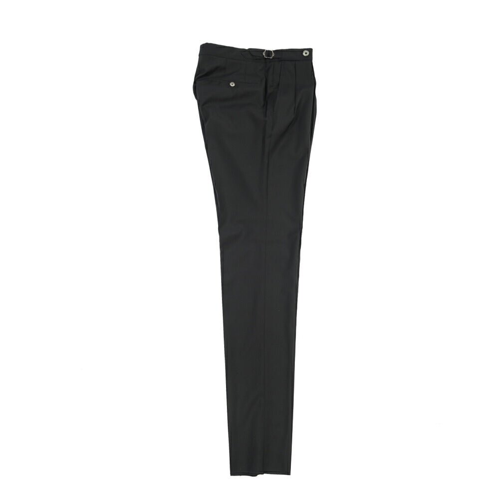 SALE｜GTA “HERRICK” ウール100% ツータックスラックス / COMFORT FIT ブラック 44 | GUARDAROBA MILANO OFFICIAL STORE