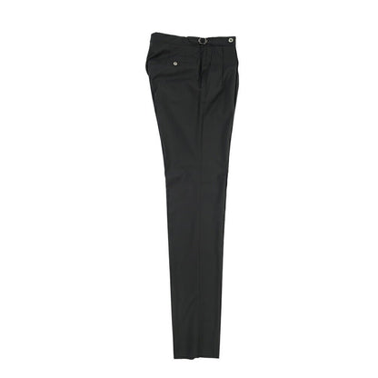 SALE｜GTA “HERRICK” ウール100% ツータックスラックス / COMFORT FIT ブラック 44 | GUARDAROBA MILANO OFFICIAL STORE