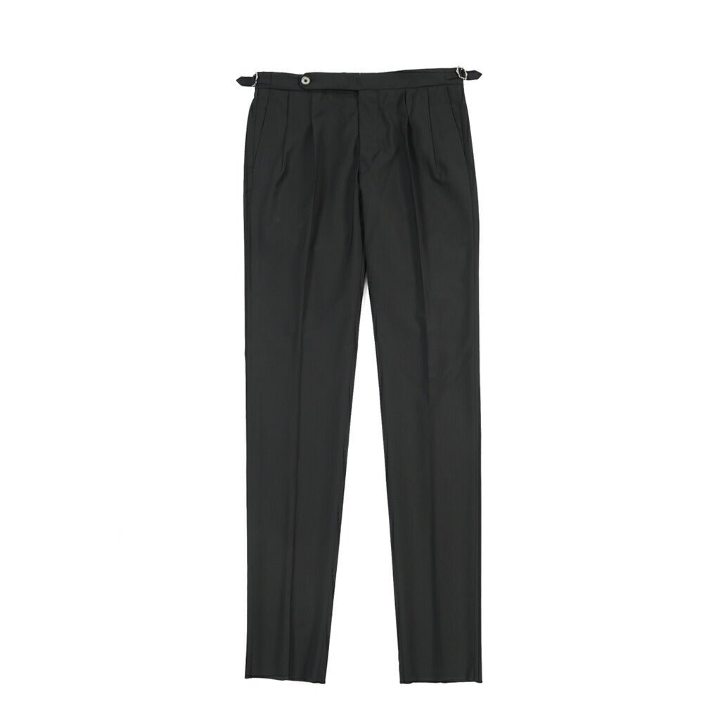 SALE｜GTA “HERRICK” ウール100% ツータックスラックス / COMFORT FIT ブラック 44 | GUARDAROBA MILANO OFFICIAL STORE