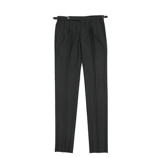 SALE｜GTA “HERRICK” ウール100% ツータックスラックス / COMFORT FIT ブラック 44 | GUARDAROBA MILANO OFFICIAL STORE