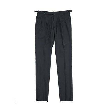SALE｜GTA “HERRICK” ヴァージンウール100% ツータックスラックス / COMFORT FIT ネイビー 48 | GUARDAROBA MILANO OFFICIAL STORE