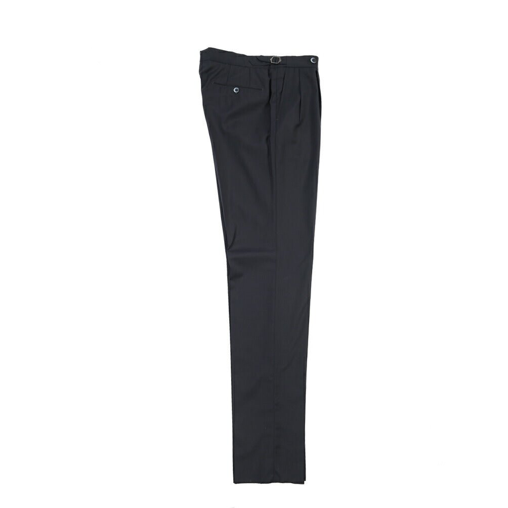 SALE｜GTA “HERRICK” ヴァージンウール100% ツータックスラックス / COMFORT FIT ネイビー 48 | GUARDAROBA MILANO OFFICIAL STORE