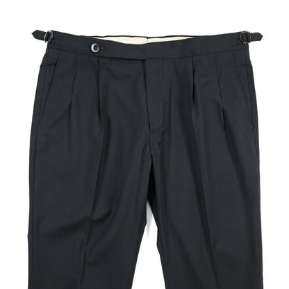 SALE｜GTA “HERRICK” ヴァージンウール100% ツータックスラックス / COMFORT FIT ネイビー 48 | GUARDAROBA MILANO OFFICIAL STORE
