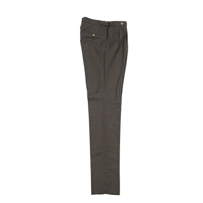 SALE｜GTA “HERRICK” ヴァージンウール100% ツータックスラックス / COMFORT FIT ダークブラウン 48 | GUARDAROBA MILANO OFFICIAL STORE