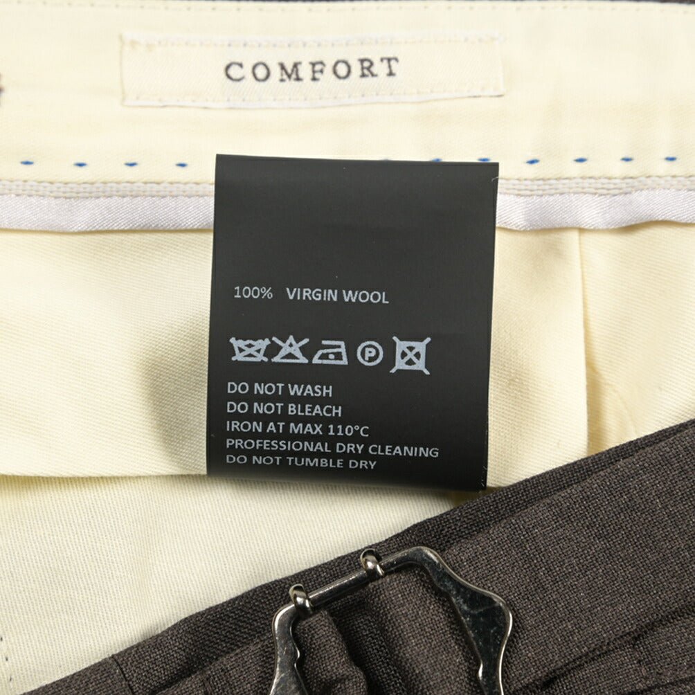 SALE｜GTA “HERRICK” ヴァージンウール100% ツータックスラックス / COMFORT FIT ダークブラウン 48 | GUARDAROBA MILANO OFFICIAL STORE