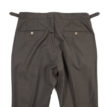 SALE｜GTA “HERRICK” ヴァージンウール100% ツータックスラックス / COMFORT FIT ダークブラウン 48 | GUARDAROBA MILANO OFFICIAL STORE