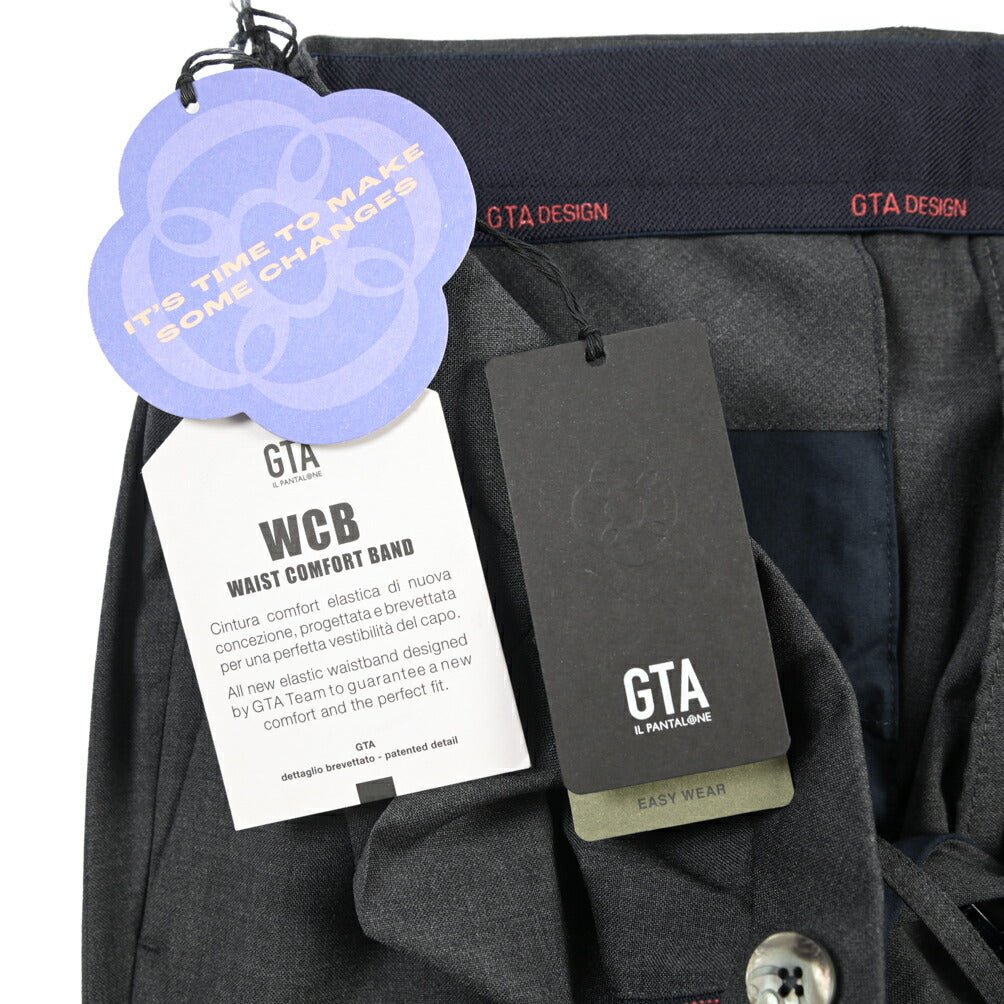 SALE｜GTA “HERRICK JOG” ヴァージンウール100% インドローコード付きジョガーパンツ / SLIM FIT ダークグレー 50 | GUARDAROBA MILANO OFFICIAL STORE