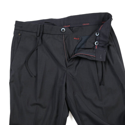SALE｜GTA “HERRICK JOG” ヴァージンウール100% インドローコード付きジョガーパンツ / SLIM FIT ネイビー 48 | GUARDAROBA MILANO OFFICIAL STORE