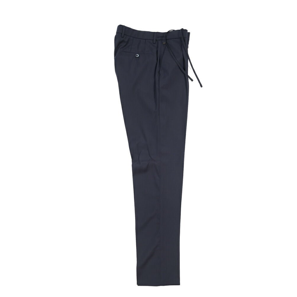 SALE｜GTA “HERRICK JOG” ヴァージンウール100% インドローコード付きジョガーパンツ / SLIM FIT ネイビー 44 | GUARDAROBA MILANO OFFICIAL STORE