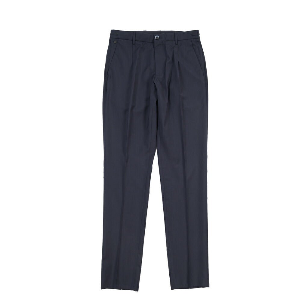 SALE｜GTA “HERRICK JOG” ヴァージンウール100% インドローコード付きジョガーパンツ / SLIM FIT ネイビー 44 | GUARDAROBA MILANO OFFICIAL STORE