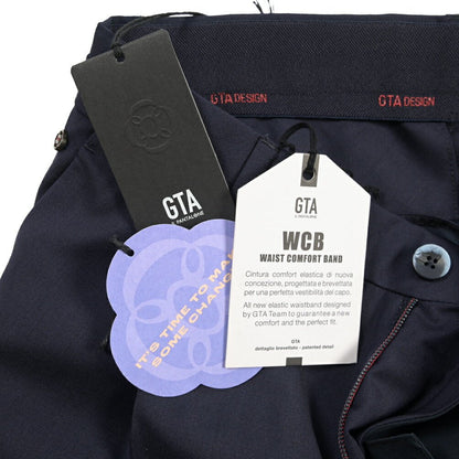 SALE｜GTA “HERRICK JOG” ヴァージンウール100% インドローコード付きジョガーパンツ / SLIM FIT ネイビー 44 | GUARDAROBA MILANO OFFICIAL STORE