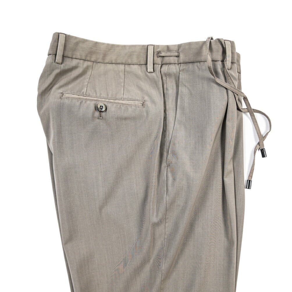 SALE｜GTA “HERRICK JOG NEW” ヴァージンウール100% ドローコード付きジョガーパンツ / COMFORT FIT グレージュ 46 | GUARDAROBA MILANO OFFICIAL STORE