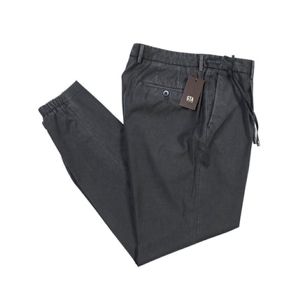 SALE｜GTA “HERRICK JOG NEW” ヴァージンウール100% ドローコード付きジョガーパンツ / COMFORT FIT ネイビー 48 | GUARDAROBA MILANO OFFICIAL STORE
