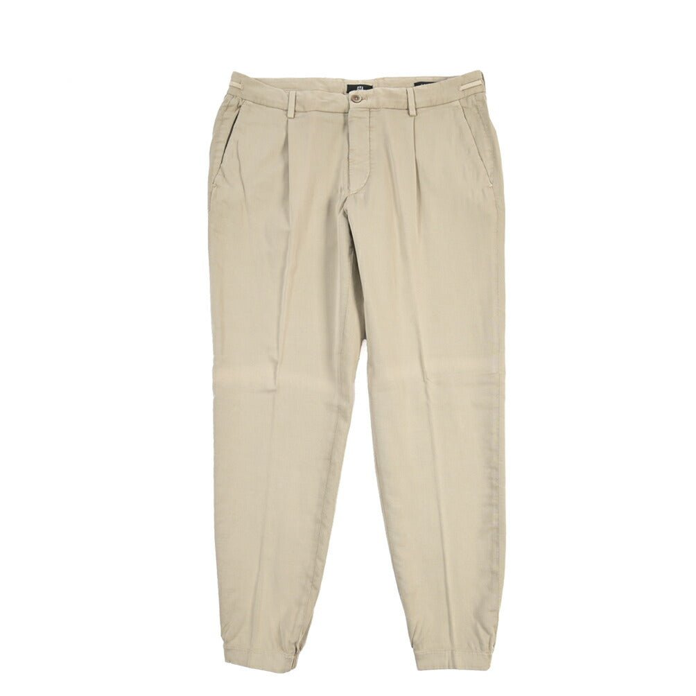 SALE｜GTA “HERRICK JOG NEW” ストレッチコットン ドローコード付きジョガーパンツ / COMFORT FIT ベージュ 50 | GUARDAROBA MILANO OFFICIAL STORE