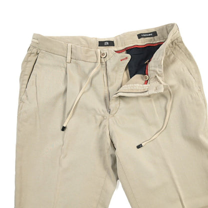 SALE｜GTA “HERRICK JOG NEW” ストレッチコットン ドローコード付きジョガーパンツ / COMFORT FIT ベージュ 50 | GUARDAROBA MILANO OFFICIAL STORE