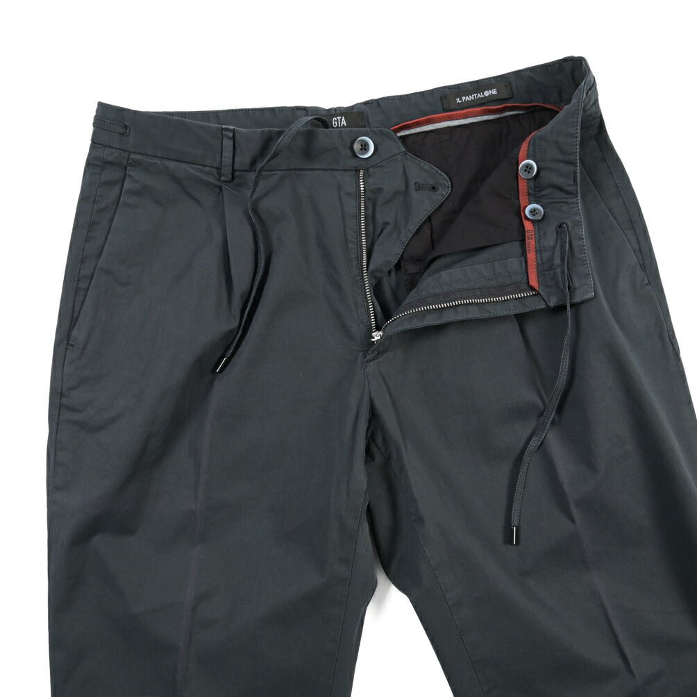 SALE｜GTA “HERRICK JOG NEW” ストレッチコットン ドローコード付きジョガーパンツ / COMFORT FIT ネイビー 46 | GUARDAROBA MILANO OFFICIAL STORE