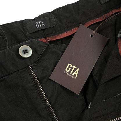 SALE｜GTA “HERRICK JOG NEW” ストレッチコットン ドローコード付きジョガーパンツ / COMFORT FIT ブラック 48 | GUARDAROBA MILANO OFFICIAL STORE
