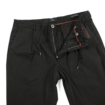 SALE｜GTA “HERRICK JOG NEW” ストレッチコットン ドローコード付きジョガーパンツ / COMFORT FIT ブラック 48 | GUARDAROBA MILANO OFFICIAL STORE