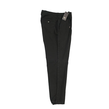SALE｜GTA “HERRICK JOG NEW” ストレッチコットン ドローコード付きジョガーパンツ / COMFORT FIT ブラック 48 | GUARDAROBA MILANO OFFICIAL STORE