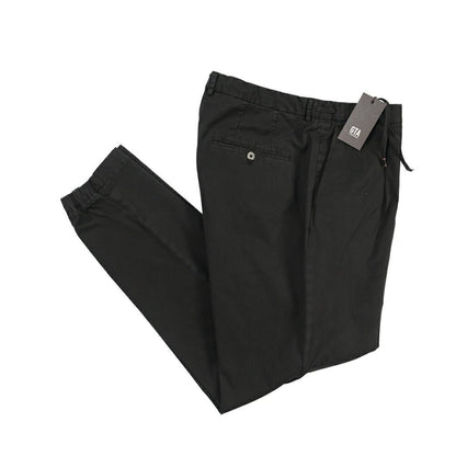 SALE｜GTA “HERRICK JOG NEW” ストレッチコットン ドローコード付きジョガーパンツ / COMFORT FIT ブラック 48 | GUARDAROBA MILANO OFFICIAL STORE
