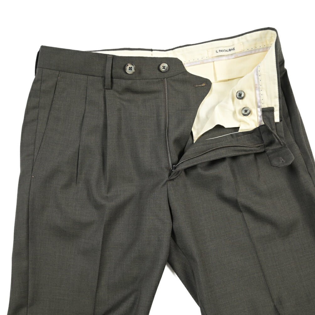 SALE｜GTA “LUCA” ウール100% ツータックスラックス / REGULAR FIT グレー 48 | GUARDAROBA MILANO OFFICIAL STORE