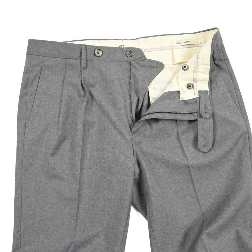 SALE｜GTA “LUCA” ウール100% ツータックスラックス / REGULAR FIT グレー 52 | GUARDAROBA MILANO OFFICIAL STORE