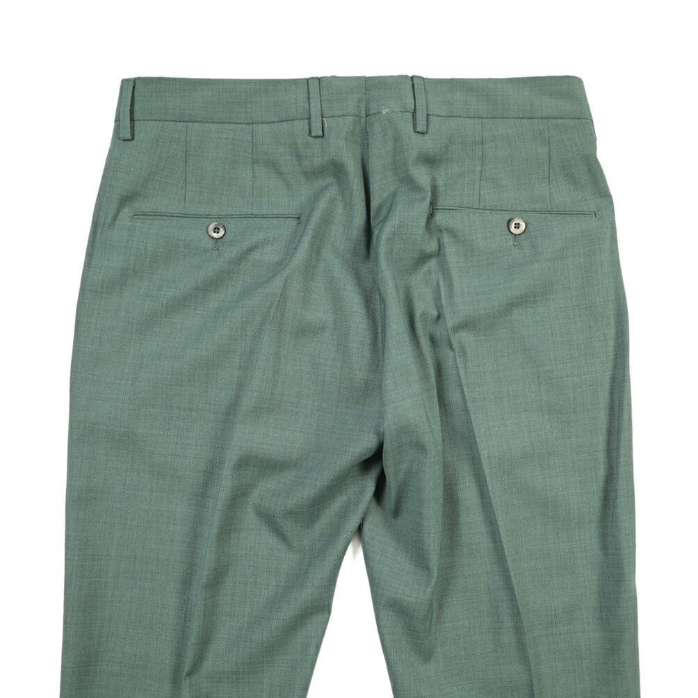 SALE｜GTA “LUCA” ウールヴァージンウール100% ツータックスラックス / REGULAR FIT グリーン 48 | GUARDAROBA MILANO OFFICIAL STORE