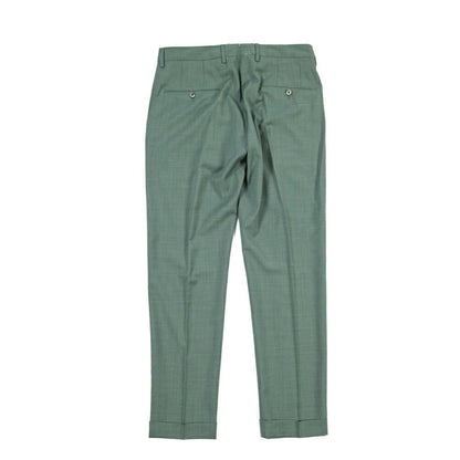 SALE｜GTA “LUCA” ウールヴァージンウール100% ツータックスラックス / REGULAR FIT グリーン 48 | GUARDAROBA MILANO OFFICIAL STORE
